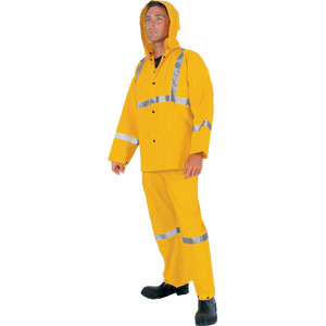 MCR Safety 2403R Luminator 3 Pc. Reflective Suit, Yellow, 2XL