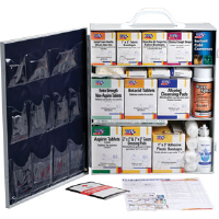 First Aid Only 247-O/P 3-Shelf, 100-Person, 1,041-Pc. Station w/12-Pocket Liner