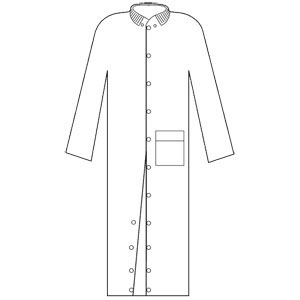 MCR Safety 260C 60&#34; Raincoat w/ Corduroy Collar, Yellow, S
