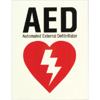 AED Glow-in-the-Dark, Self-Adhesive Vinyl Sign
