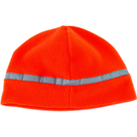 Jackson Safety 3014360 ANSI Reflective Fleece Hat, Orange w/ Silver