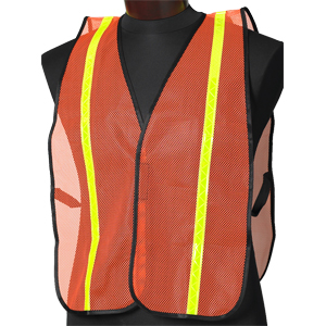 Jackson Safety 3017589 Econo Style ESK Safety Vest,3/4&#34; Lime, Orange
