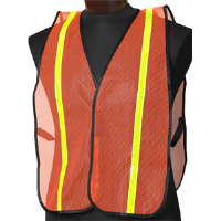 Jackson Safety 3017589 Econo Style ESK Safety Vest,3/4" Lime, Orange