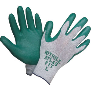 Sperian 350-XL Atlas Fit&reg; Green Nitrile Gloves, X-Large