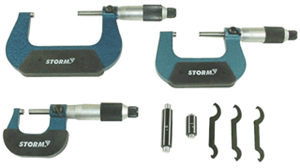Central Tools 3M113 3 Pc. Swiss Style Micrometer Set