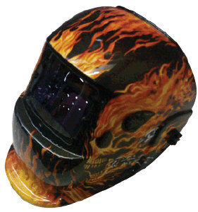 Titan 41266 Solar Powered Welding Helmet, Flames