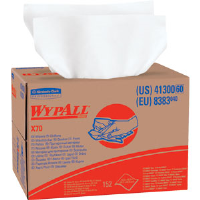 Kimberly Clark 41300 Wypall® X70 Manufactured Rags, BRAG Box, White, 152/Box