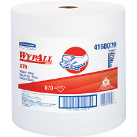 Kimberly Clark 41600 Wypall® X70 Manufactured Rags, Jumbo Roll, White, 870/Roll
