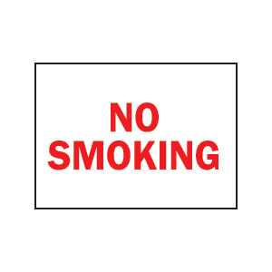 Brady 42695 &#147;No Smoking&#148; Sign, 10&#34; x 14&#34;, Aluminum, B-555