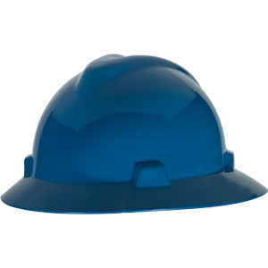 MSA 475368 V-Gard&reg; Non-Slotted Hard Hat, w/Fas-Trac&reg;, Blue