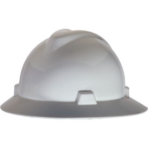 MSA 475369 V-Gard&reg; Non-Slotted Hard Hat, w/Fas-Trac&reg;, White
