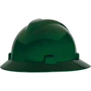 MSA 475370 V-Gard&reg; Non-Slotted Hard Hat, w/Fas-Trac&reg;, Green