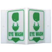 Brady 49371 "Eye Wash" Sign, 6"H x 9"W x 4"D, Acrylic