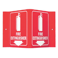 Brady 49377 "Fire Extinguisher" Sign, 6"H x 9"W x 4"D, Acrylic