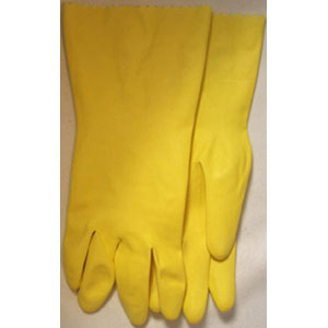 MCR Safety 5250XL Yellow Flocked Latex Gloves, 15 Mil,XL,(Dz.)