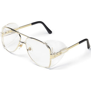 MCR Safety 61110 Engineer&reg; Safety Glasses with Gold Frame, Clear