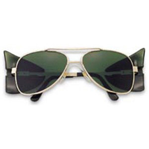 MCR Safety 611130 Engineer&reg; Safety Glasses with Gold Frame, Green 3.0