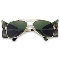 MCR Safety 611130 Engineer® Safety Glasses with Gold Frame, Green 3.0