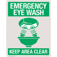 "Emergency Eye Wash" Rigid Plastic Sign