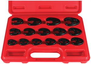 Astro Pneumatic 7115 15 Pc. Professional Metric Crowfoot Wrench Set