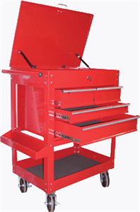 K Tool International 75140 4 Drawer Heavy Duty Service Utility Cart - Red