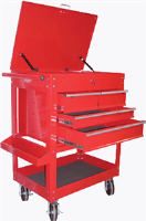 K Tool International 75140 4 Drawer Heavy Duty Service Utility Cart - Red