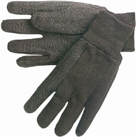 MCR Safety 7810 Brown Jersey Gloves w/Mini Dots,L,(Dz.)