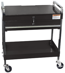 Sunex 8013ABK 350. lb. Service Cart w/ Locking Top &amp; Drawer, Black