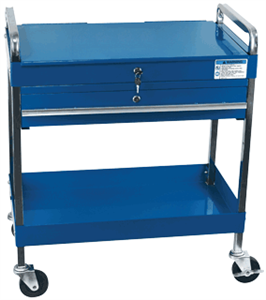 Sunex 8013ABL 350. lb. Service Cart w/ Locking Top &amp; Drawer, Blue