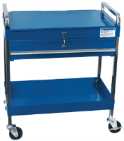 Sunex 8013ABL 350. lb. Service Cart w/ Locking Top & Drawer, Blue