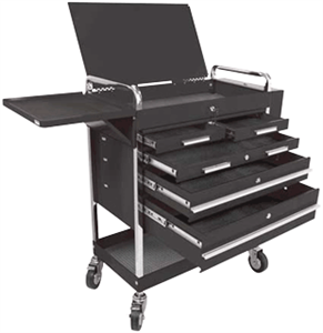 Sunex 8045BK Professional Duty 5 Drawer Service Cart, Black