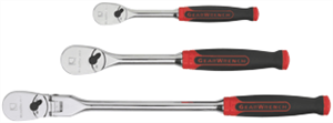 Gearwrench 81203 3 pc. Mixed Cushion Grip Ratchet Set, 1/4" - 3/8"