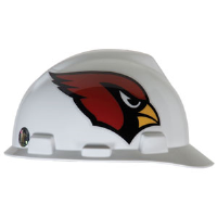 MSA 818384 V-Gard® Hard Hat w/1-Touch®, Arizona Cardinals