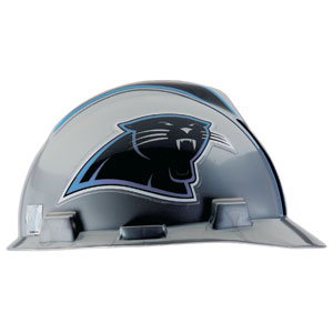 MSA 818388 V-Gard&reg; Hard Hat w/1-Touch&reg;, Carolina Panthers