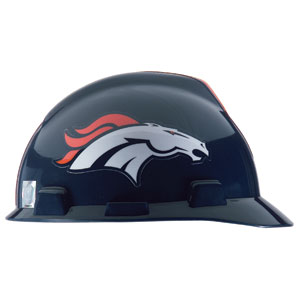 MSA 818393 V-Gard&reg; Hard Hat w/1-Touch&reg;, Denver Broncos