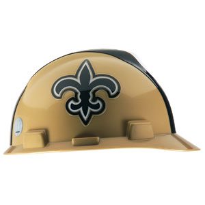 MSA 818402 V-Gard&reg; Hard Hat w/1-Touch&reg;, New Orleans Saints