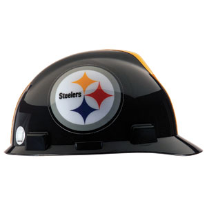 MSA 818407 V-Gard&reg; Hard Hat w/1-Touch&reg;, Pittsburgh Steelers