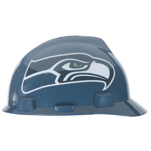 MSA 818410 V-Gard&reg; Hard Hat w/1-Touch&reg;, Seattle Seahawks