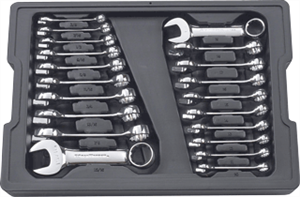 Gearwrench 81903 20 Pc. Stubby Combination Non-Ratcheting Wrench Set-SAE/METRIC