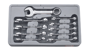Gearwrench 81904 10 Pc. Stubby Combination Non-Ratcheting Wrench Set-METRIC
