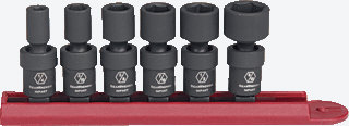 Gearwrench 84904 6 Pc. Universal Impact Socket Set SAE 1/4&quot; Drive