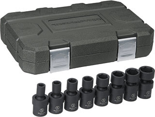 Gearwrench 84917 8 Pc. Universal Impact Socket Set SAE 3/8&quot; Dr.