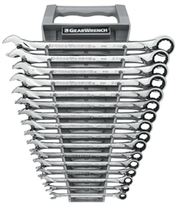 Gearwrench 85099 16 Pc. XL Combination Ratcheting Wrench Set-METRIC