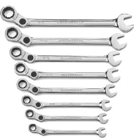 Gearwrench 85498 8 Pc. SAE Indexing Combination Ratcheting Wrench Set