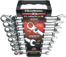 Gearwrench 85798 8 Pc. XL Locking Flex Combination Ratcheting Wrench Set-SAE