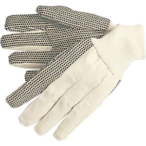 MCR Safety 8800 Dotted Cotton Canvas Gloves, Medium Weight,(Dz.)