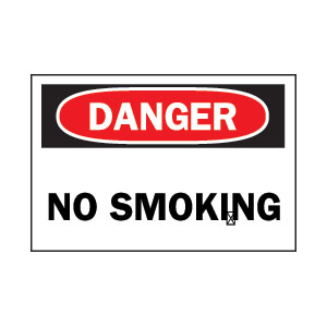 Brady 88370 &#147;Danger: No Smoking&#148; Sign, 7&#34; x 10&#34;, Polyester, B-302