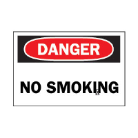 Brady 88370 “Danger: No Smoking” Sign, 7" x 10", Polyester, B-302