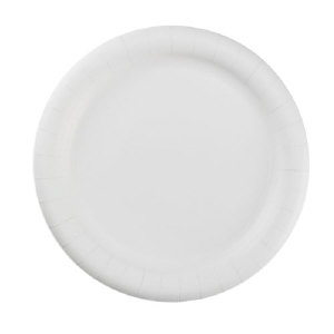 AJM PP6GREWH 6" Green Label Paper Plates, White
