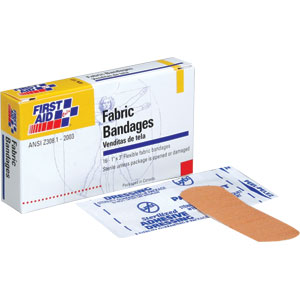 First Aid Only AN101 1&#34; x 3&#34; Fabric Bandage, 16/Box